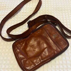 Harbour 2nd Benita Brown Leather Crossbody Bag - Anchor Accent